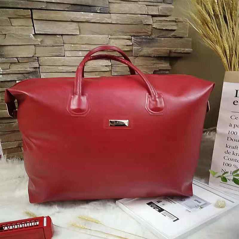 寝具収納袋 豪華感 仿牛革 手提げ袋 大容量 布団 羽毛布団 毛布 婚礼 慶事用 ワインレッド ブラウン