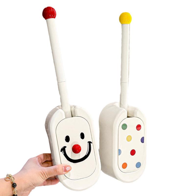 トイレブラシ 壁掛け式 トイレ掃除ブラシ セット ロングハンドル 掃除用品 レッド ピンク スマイル 波..