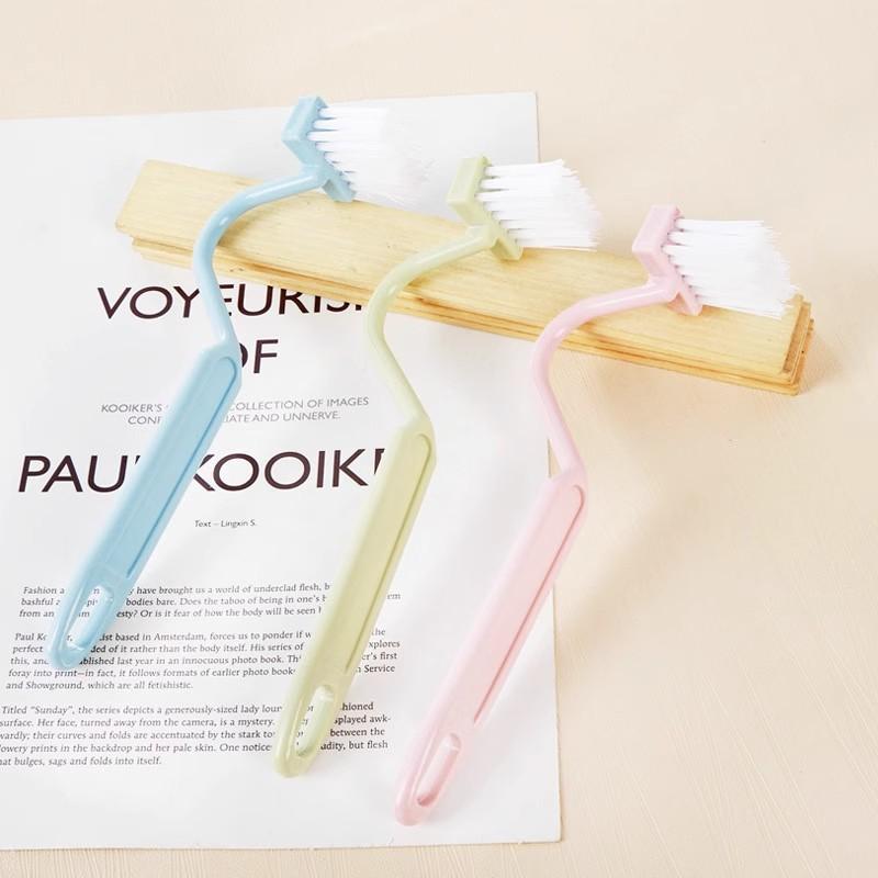 トイレブラシ V字型 便器ブラシ 掃除ブラシ ロングハンドル コーナーブラシ 北欧グリーン 北欧ピンク ..