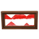 流砂アート 卓上 回転式 フレーム インテリア 雑貨 幾何学模様 ガラス製 赤