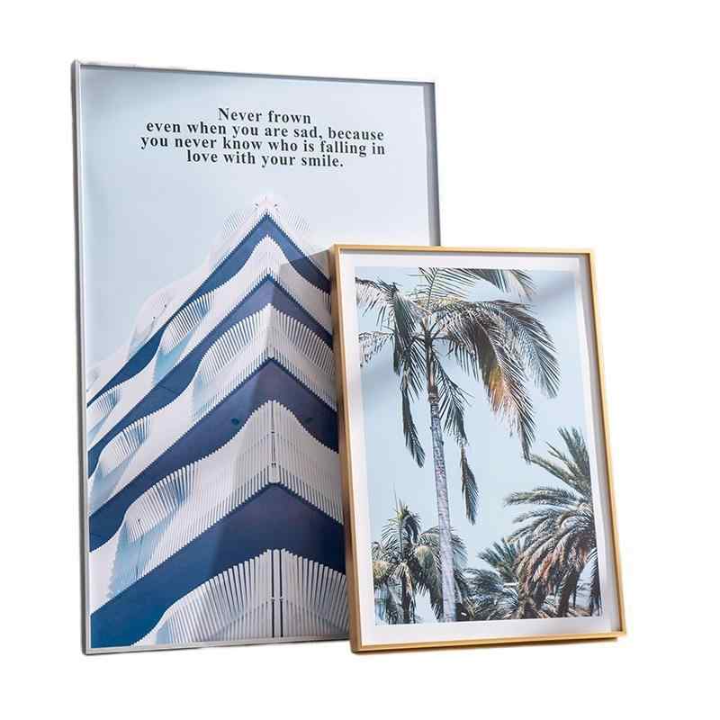 フォトフレーム 写真フレーム アルミ合金 A4 A3 ポスターフレーム 壁掛け シンプル 長方形 957 額縁 ピ..