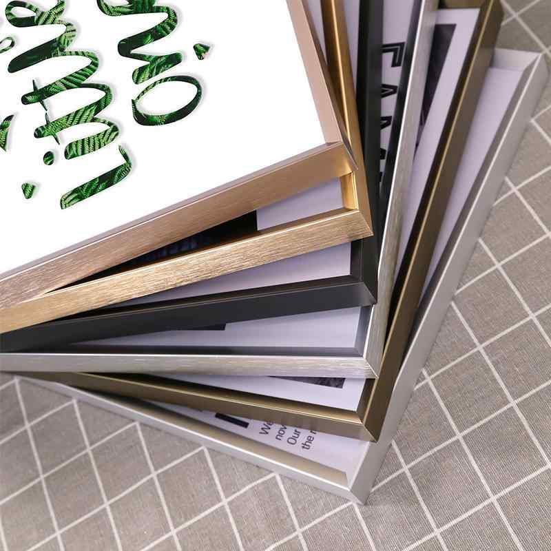 フォトフレーム A3 A4 アルミ合金製 壁掛け 卓上 写真立て 賞状 許可証 ポスター 広告 フレーム シャン..