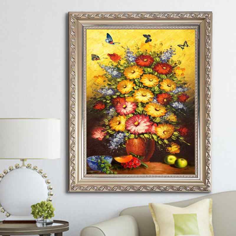 額縁 木製 油絵用 アンティーク調 フレーム 長方形 30 40cm 40 50cm 50 60cm 60 80cm ゴールド シャン..