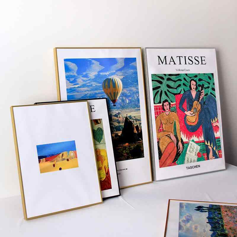 フォトフレーム レディース メンズ アルミ合金製 壁掛け 写真立て ポスターフレーム 絵画 額縁 細枠 北..