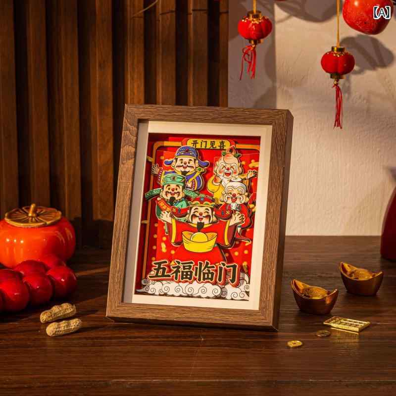 フォトフレーム 3D 立体 彫刻 アート 人工木 長方形 写真立て 置き型 リビング ベッドルーム 玄関 ギフト