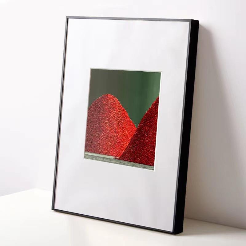 フォトフレーム 壁掛け 卓上 アルミ合金製 写真立て ポスターフレーム 大判サイズ 薄型 ミニマル ブラ..