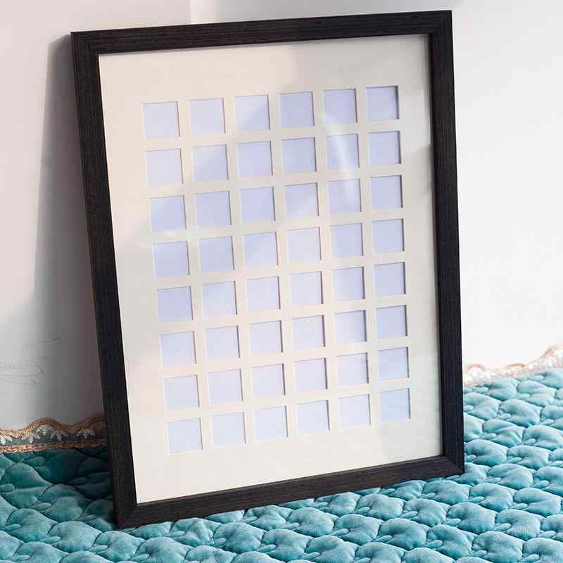 相框 油絵棒 複数枚 正方形 実木 モカブラック 漆塗りブラック ホワイト 胡桃色 原木色 アルミ合金 ブラック 土豪金 木目色 新中式 インテリア(x2)