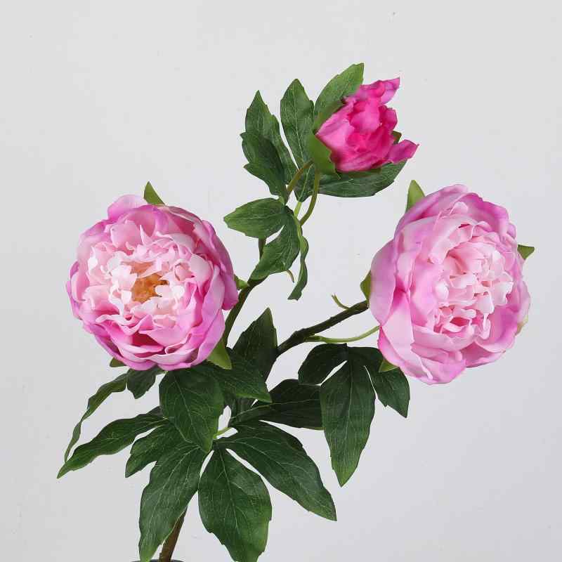 牡丹 造花 3頭 リアルタッチ しっとり 牡丹ブーケ インテリア ウェディング パーティー ディスプレイ 白 ピンク系