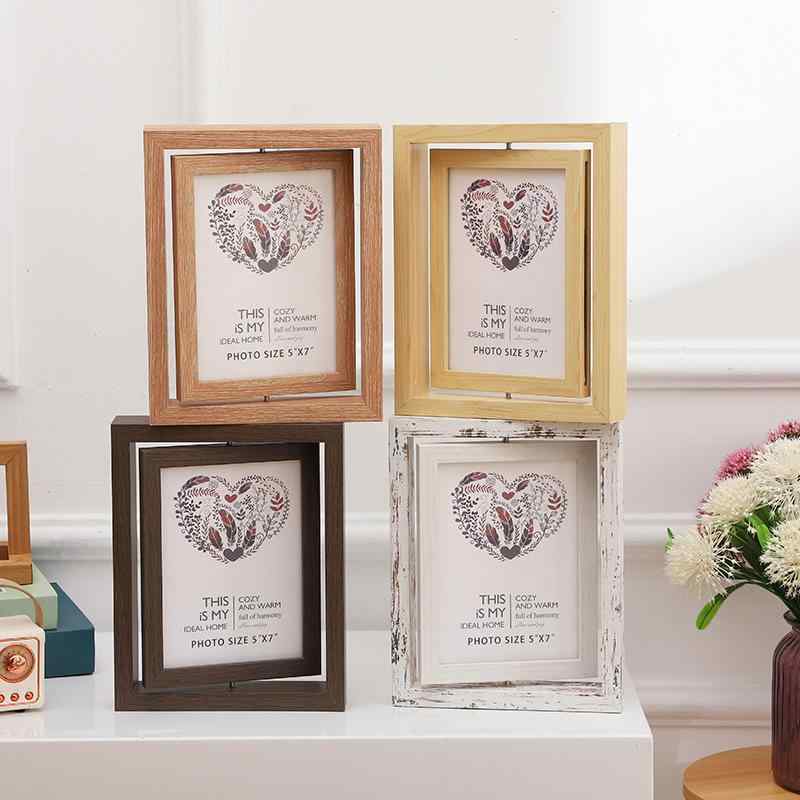 フォトフレーム 卓上 写真立て 額縁 両面 20cm 2333cm モダン ミニマリスト 長方形 リビング 寝室 書斎 玄関(x2)