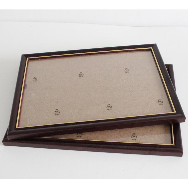 フォトフレーム 賞状額縁 壁掛け 卓上 木製 A4 A3 胡桃色 レッドブラウン