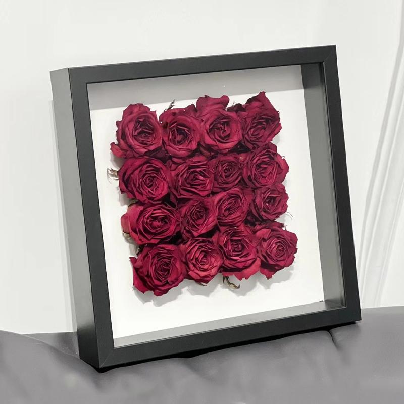 相框 DIY 手作り 標本 フレーム 粘土 押し花 ドライフラワー 保存 長方形 原木色 ホワイト ブラック コーヒー色 6寸 7寸 8寸 10寸 12寸