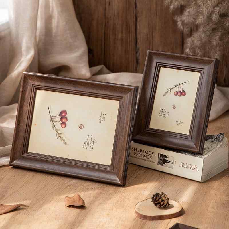 フォトフレーム 写真立て 壁掛け 卓上 兼用 レトロ アンティーク調 樹脂製 リビング ベッドルーム カフ..