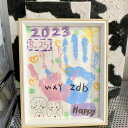 フォトフレーム カップル 手形 DIY 手作り ギフト 恋人 バレンタインデー 記念日 友人 木製 正方形 リビング ベッドルーム