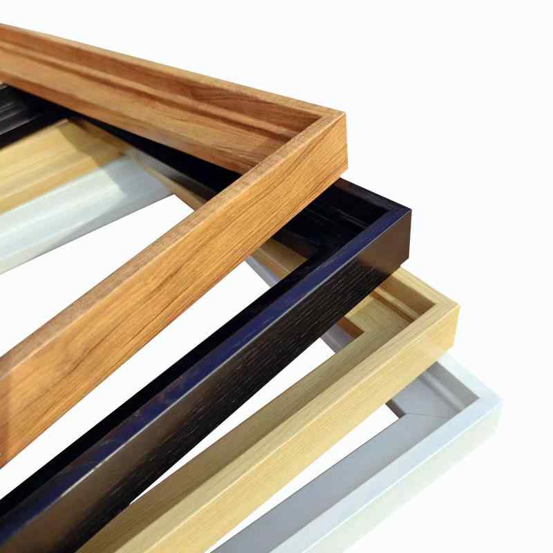 額縁 L型 油絵 フレーム 長方形 アートフレーム 壁掛け 樹脂製 胡桃色 黒 白 原木色 20 30 40 50 60 cm(x2)