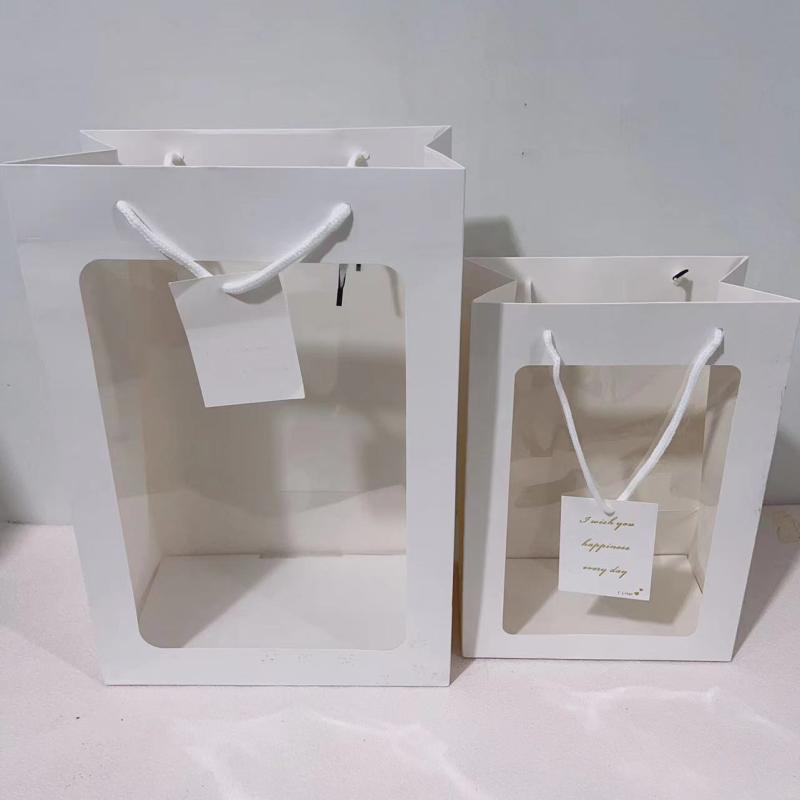 ギフトバッグ 紙袋 特大サイズ 手提げ袋 結婚式 相框 盆栽柄 20cm 25cm 35cm