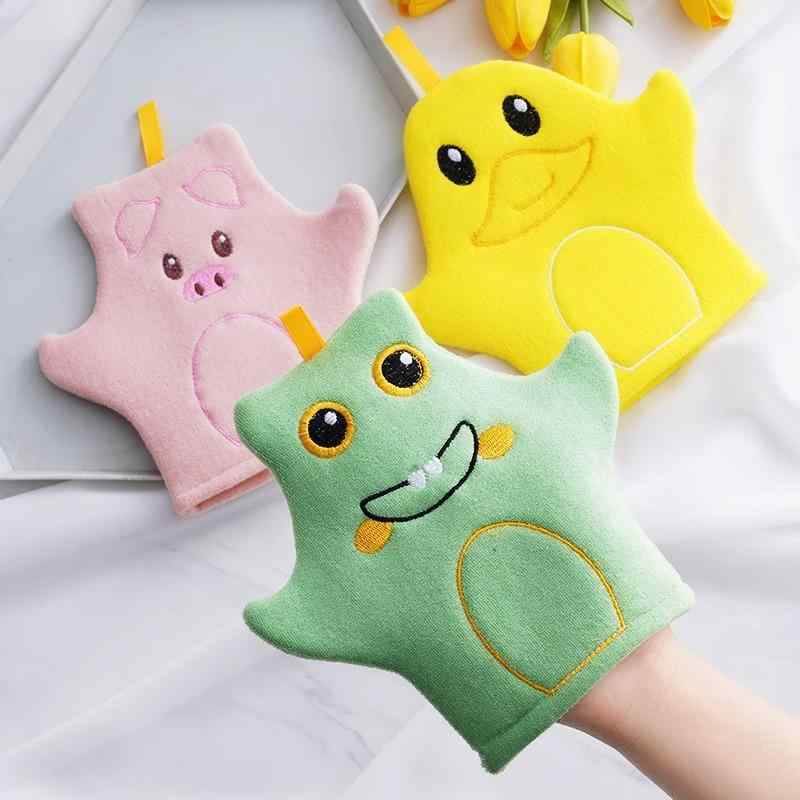 ベビー バスポンジ 子供用 垢すりタオル やわらかい かわいい 黄色 小鴨 緑 カエル ピンク 豚