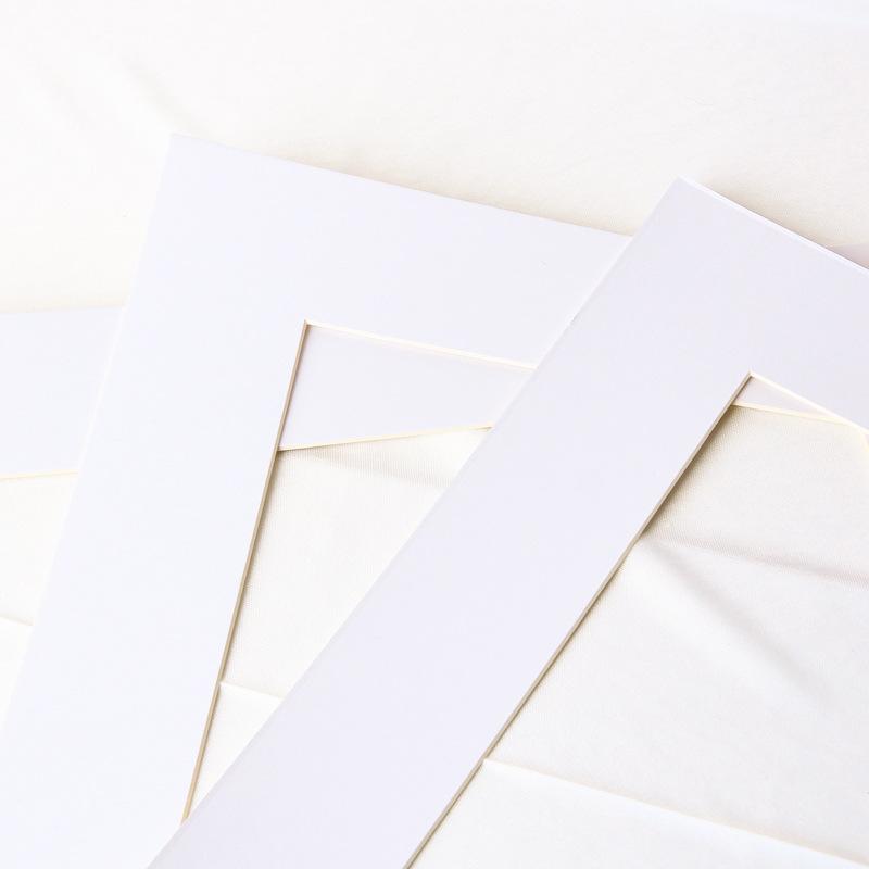 相框 内衬 厚紙 マット 長方形 正方形 フレーム 写真立て 用紙 白 シンプル(x2)