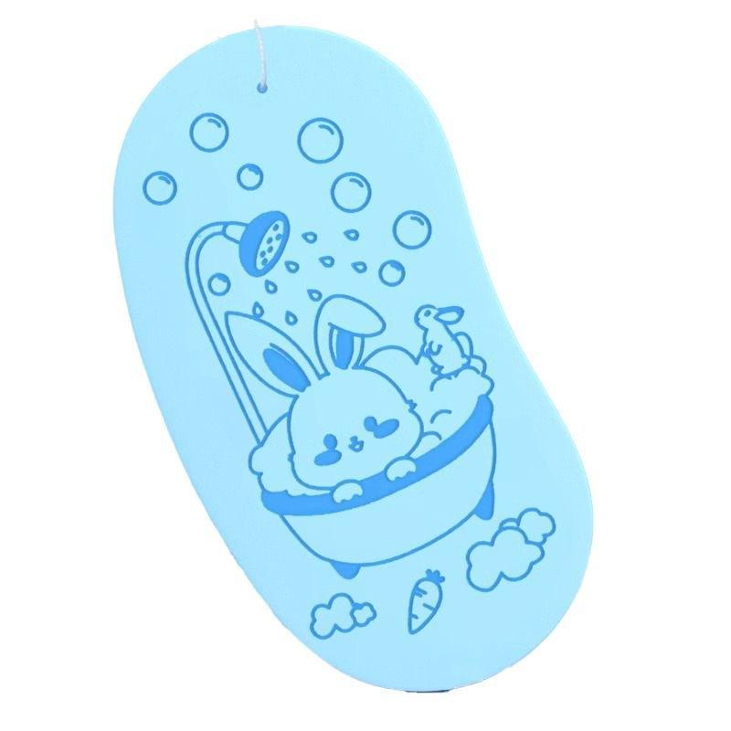 ベビー バスグッズ 豌豆 海綿 スポンジ 垢すりタオル 月形 家庭用 子供用 ブルー ピンク グリーン イエ..