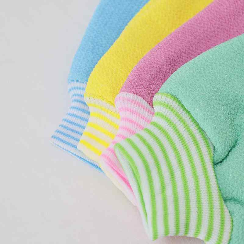 ボディミトン 厚手 あかすり ミトン 手袋タイプ 垢すり 独立包装 ブルー グリーン ピンク イエロー