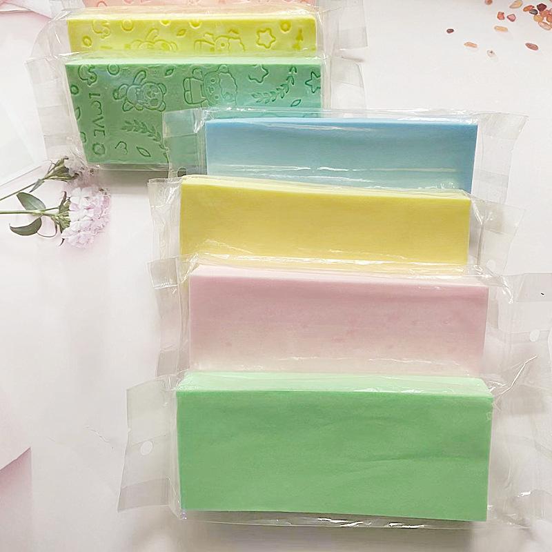 ボディスポンジ 子供用 高密度 泡立ちやすい PVA 垢すりタオル カートゥーン プリント ピンク イエロー..