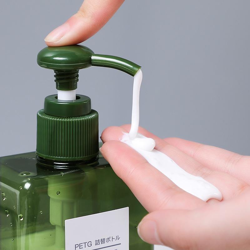 乳液 ポンプボトル シャンプー プラスチック 詰め替えボトル 洗顔料 化粧品 容器 沐浴露 ハンドソープ 250ml 450ml 650ml 透明 墨緑