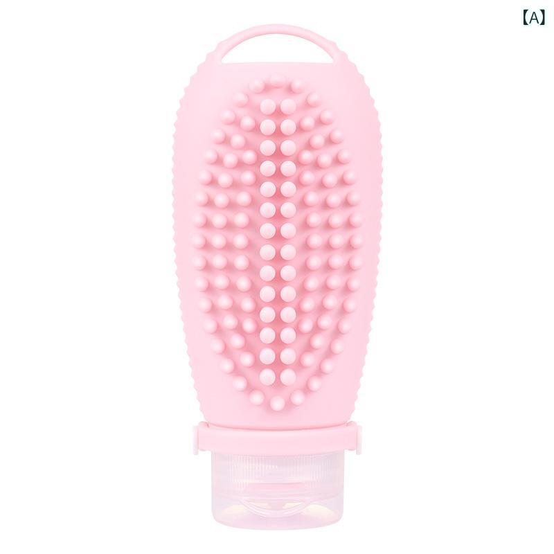 シャンプーボトル レディース メンズ シリコン製 詰め替え容器 洗顔料 化粧品 乳液 旅行 携帯用 100ml ..