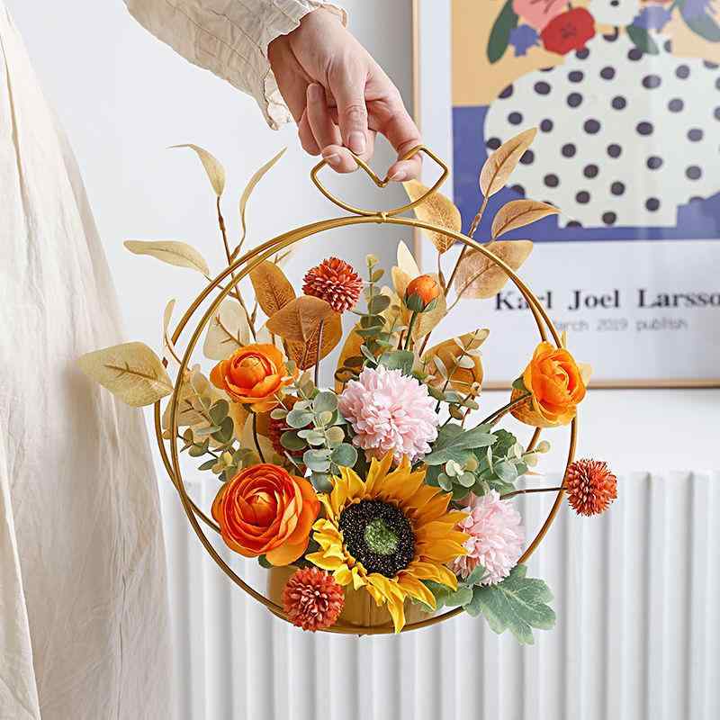 花瓶 インテリア雑貨 フラワー 造花 アレンジメント 結婚祝い 新築祝い 引っ越し祝い リビング ダイニング テーブル デコレーション