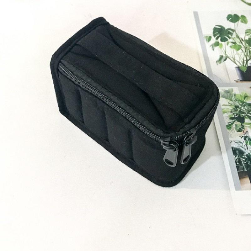 化粧ポーチ レディース 女性用 トラベルポーチ コットン 無地 8本収納可能 精油 アロマオイル リップ収..