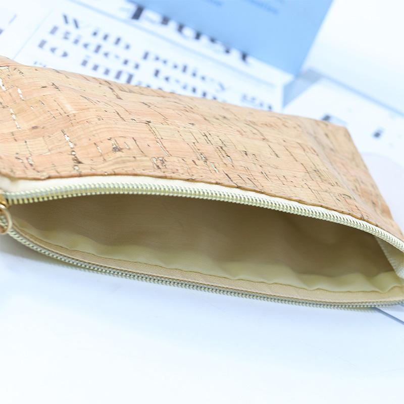 化粧ポーチ レディース メンズ ソフト コルク 手持ちバッグ ファスナー 小銭入れ 防水 撥水 軽量 整理収納 無地 プチプラ(x200)