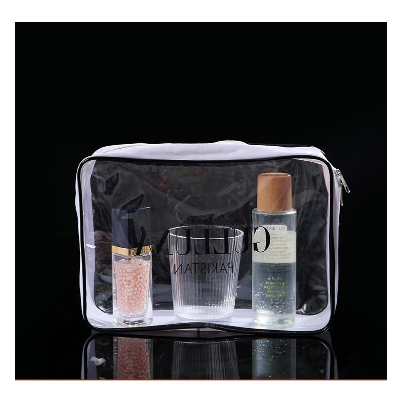 化粧ポーチ レディース メンズ 透明 PVC 旅行 洗面用品 収納バッグ 防水 立体 大容量 整理整頓 普段使い(x100)