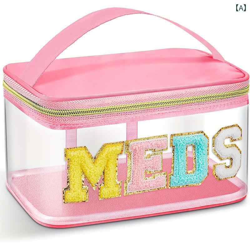 リモコンタウンエコ 楽天市場店の化粧ポーチ レディース メンズ 透明 PVC 刺繡 大容量 ランドリーバッグ 洗面用具 収納バッグ 普段使い 防水 ブラック｜アングル2