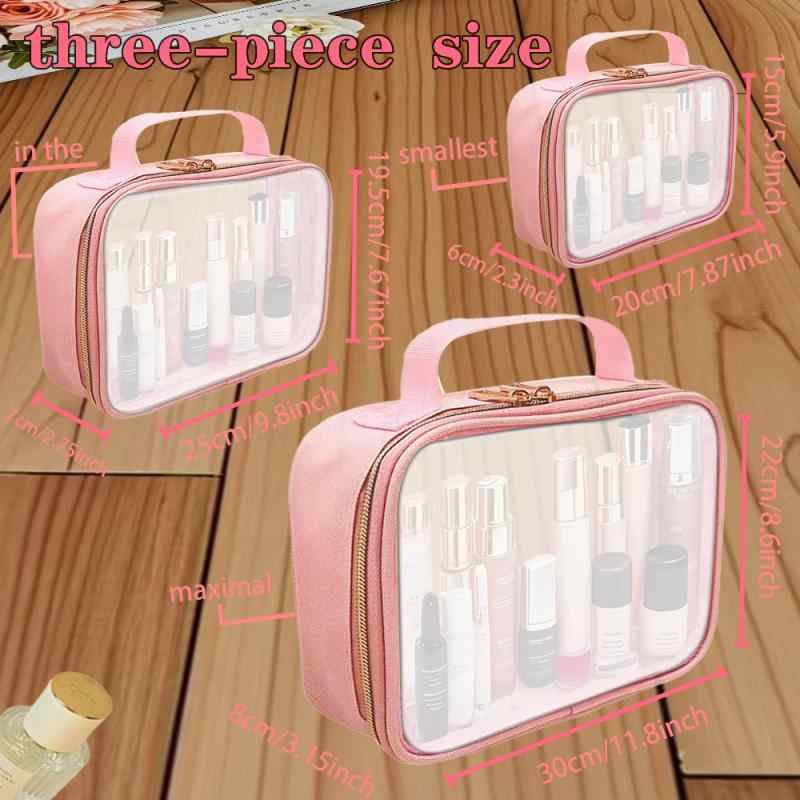 化粧ポーチ レディース 旅行用 収納バッグ 大容量 厚手 洗面用品 雑貨 収納袋 ピンク系 ブラック グレー ブルー PVC 多用途