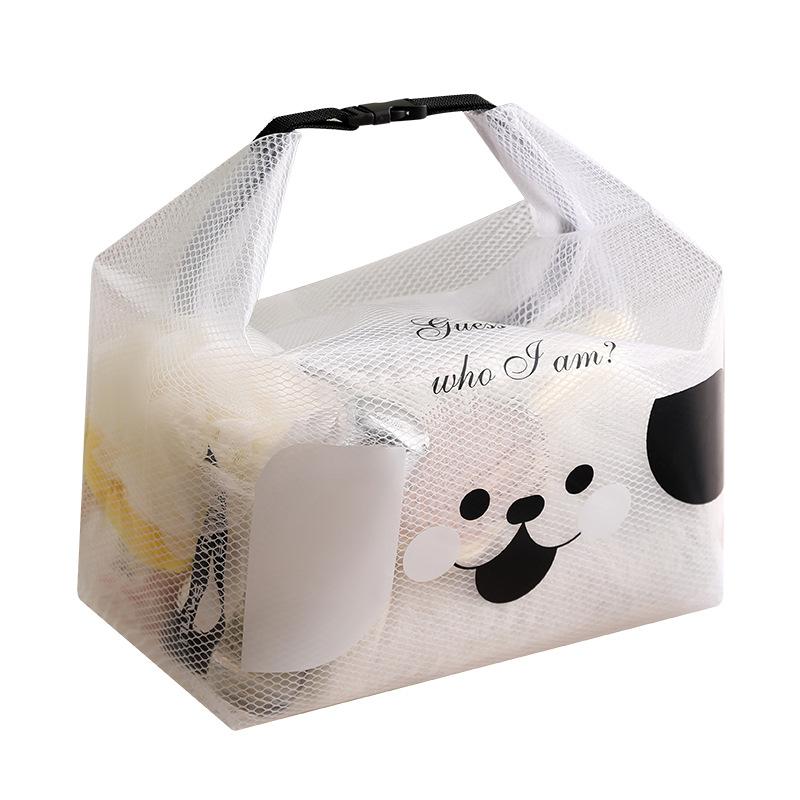 ビーチバッグ 防水バッグ EVA レディース メンズ カートゥーン柄 格子柄 プールバッグ スイムバッグ スイミングバッグ 洗漱バッグ 温泉バッグ 透明 大容量 旅行用 普段使い 防水 軽量 グレー ホワイト 春夏