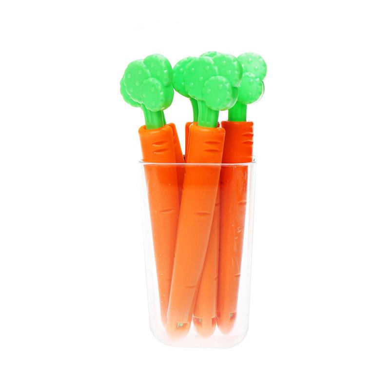 食品袋クリップ マグネット 冷蔵庫 密封 かわいい ニンジン型 5個セット(x2)