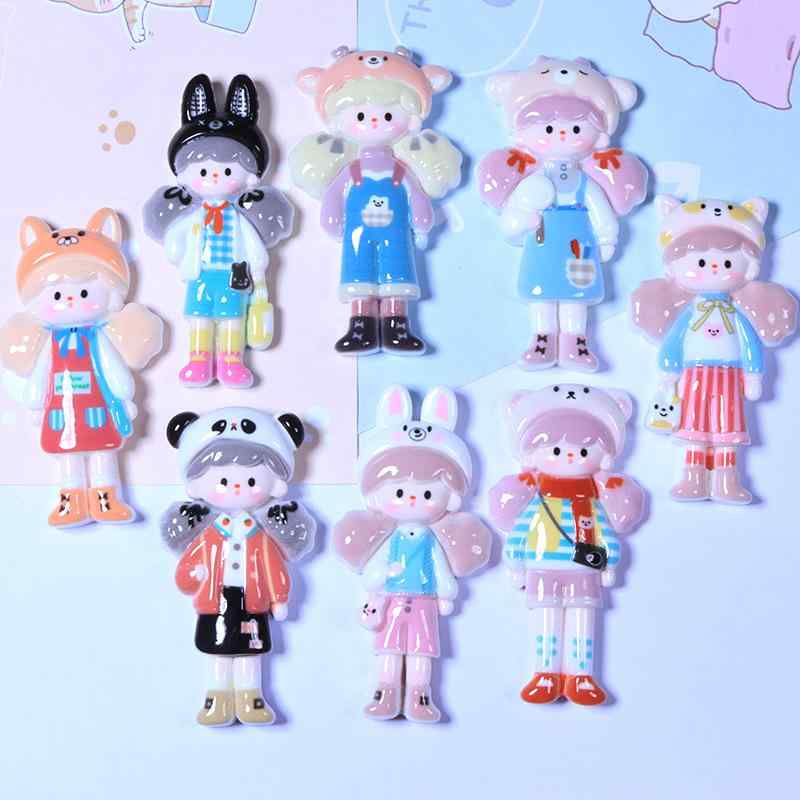 スマホ デコパーツ DIY パーツ 樹脂製 かわいい カートゥーン デコレーションパーツ ヘアクリップ 冷蔵..