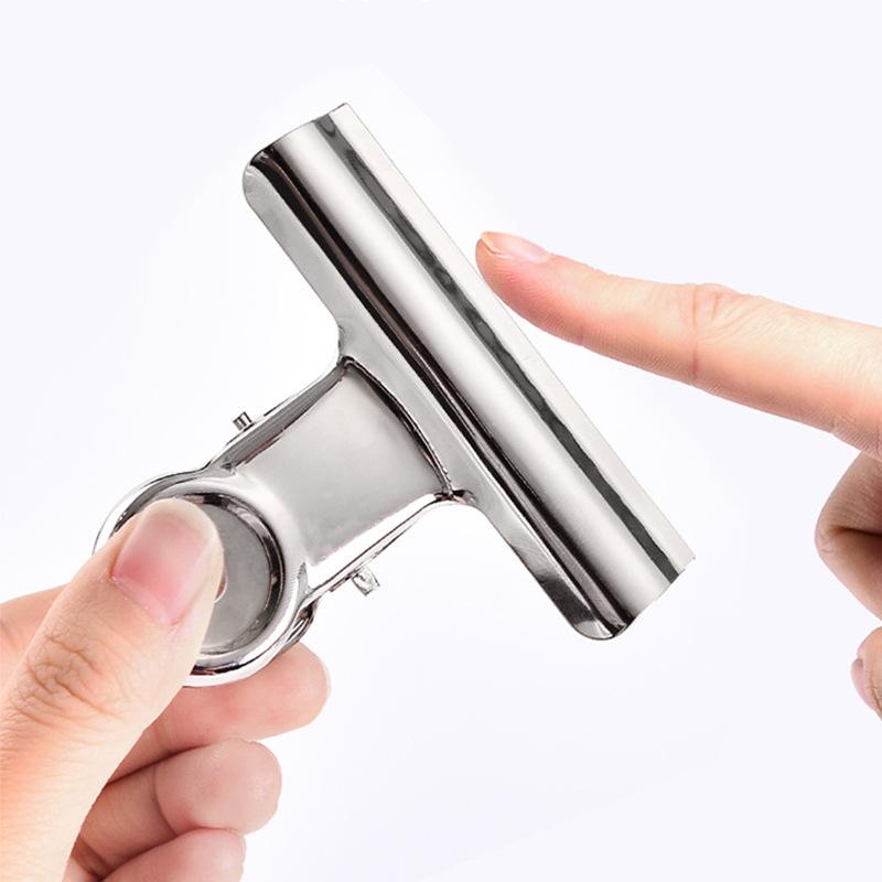 事務用品 クリップ ホルダー 金属製 バインダークリップ 磁石付き ステンレス製 75cm 5cm 4cm 3cm(x10)