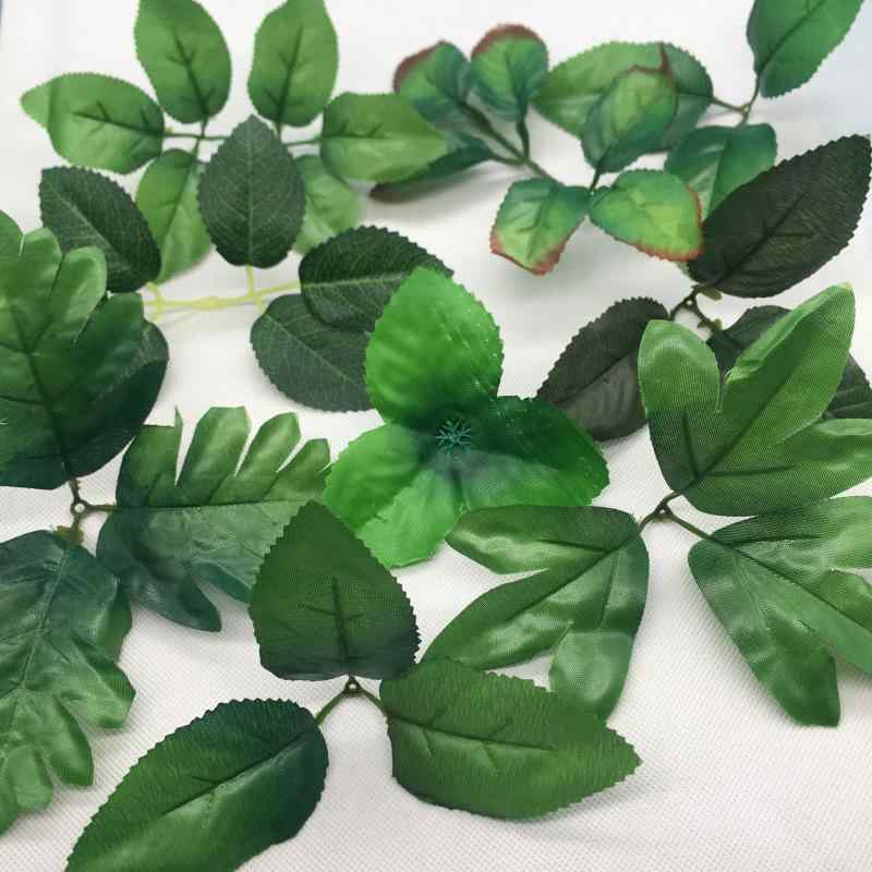 造花 葉 葉っぱ DIY フラワーアレンジメント ローズ 薔薇 ばら 深緑