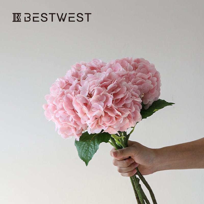 花瓶 置き物 卓上 飾り 绣球花 フラワー アレンジメント ブーケ 白 浅ピンク 深青 浅緑 リビング ダイニング 寝室 インテリア