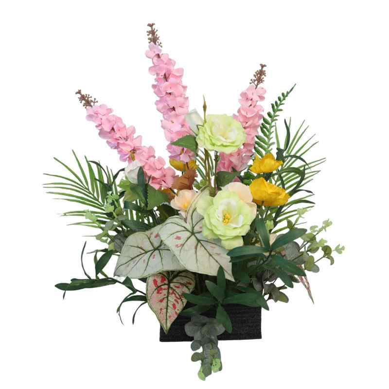 造花 観葉植物 モネ風 豪華感 模造 緑植物 花装飾 結婚式 会場装飾 ディスプレイ用 フラワー アレンジ..