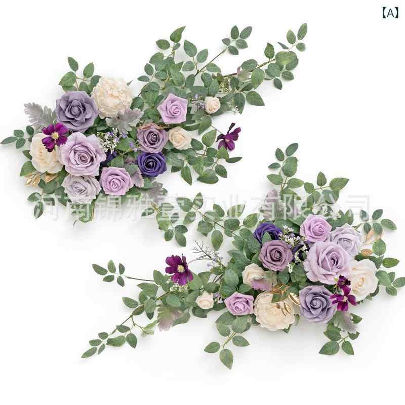 造花 テーブル装花 ウェディング アーチ 婚車 デコレーション 2個セット 撮影道具 インテリア