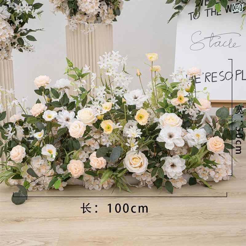 造花 白 グリーン フラワーアレンジメント 結婚式 ウェディング パーティー イベント 会場装飾 舞台装..