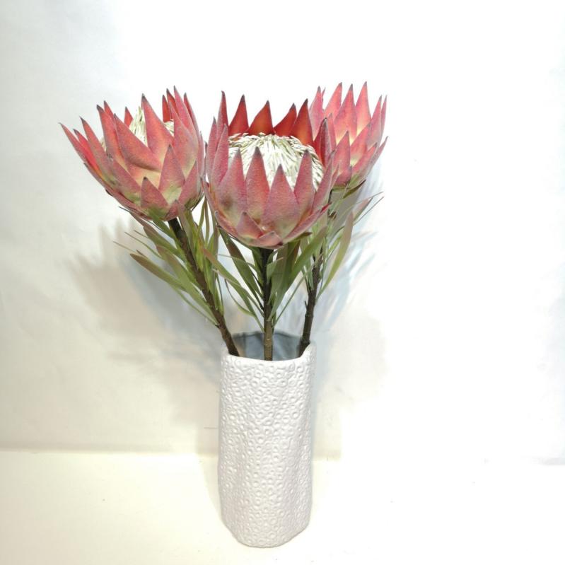 造花 豪華感 帝王花 大輪 ホテル レストラン テーブル 飾り インテリア ディスプレイ 暗紅色 珊瑚粉(x2)