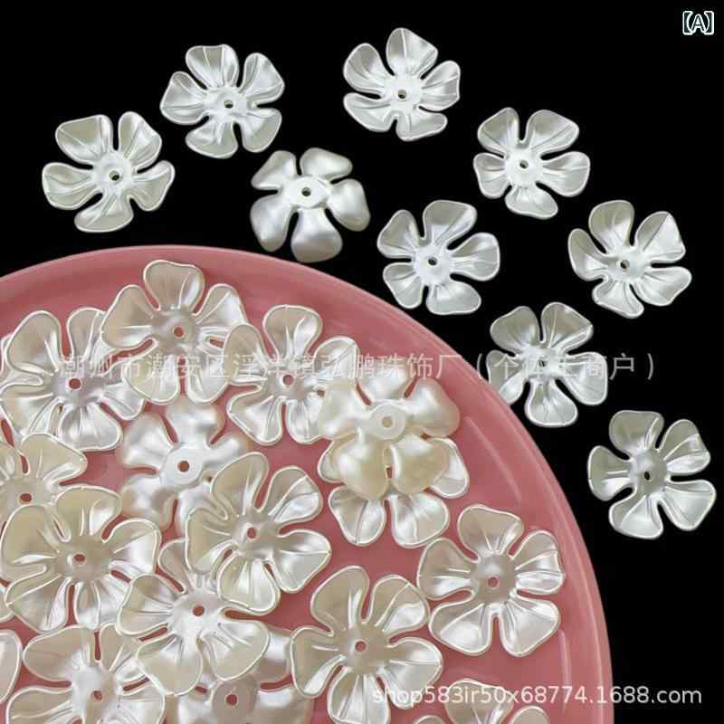 花托 レディース DIY ヘアアクセサリー 花束 ブーケ フェイクシェル パーツ ビーズ 花弁 バロック調 アレンジメントパーツ