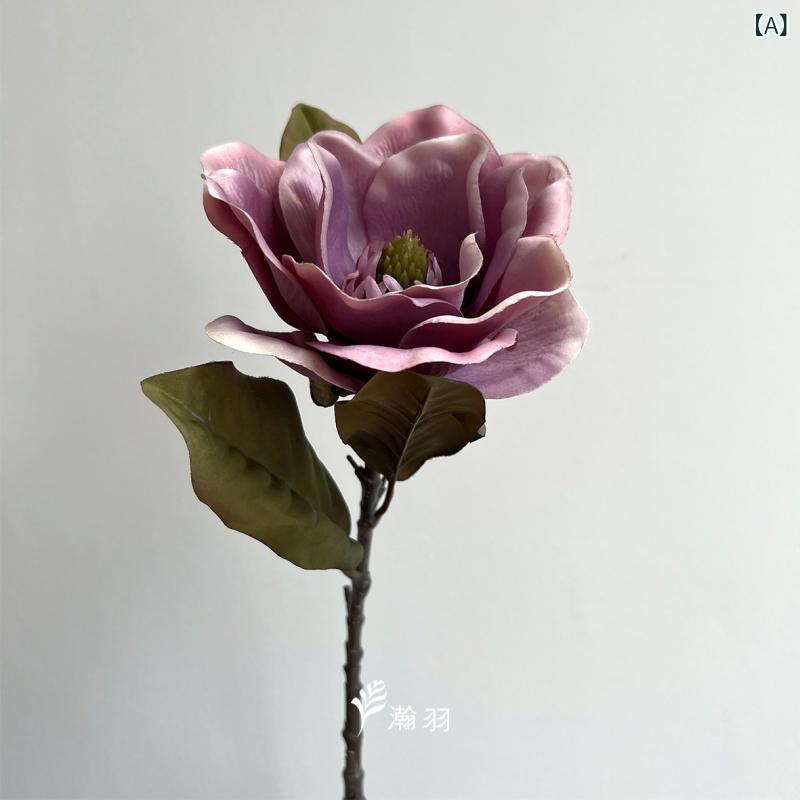 造花 マグノリア フラワー インテリア 飾り 写真撮影 結婚式 ウェディング テーブル装飾 Magnolia 無花果 豆沙(x3)