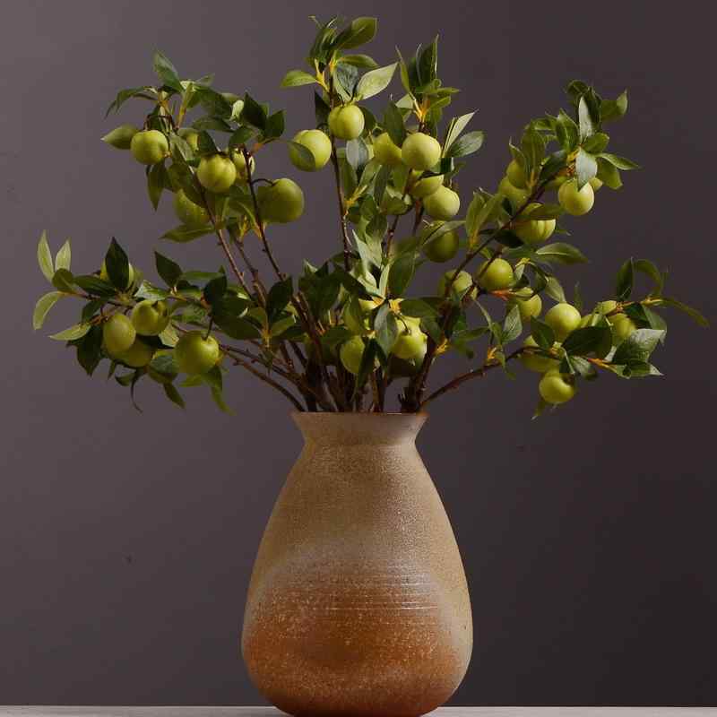 造花 インテリア雑貨 飾り 李 桃 浆果 フェイクフラワー ピンク系 イエロー系 グリーン系 リビング ダイニング ウェディング パーティー ホームデコレーション(x6)