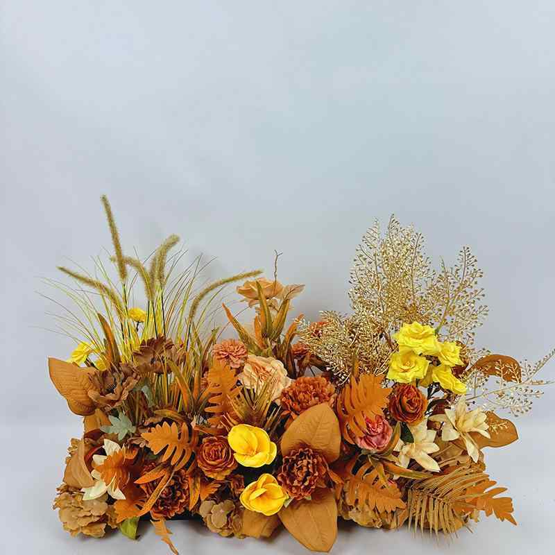 造花 結婚式 ウェディング ブーケ 舞台装飾 フラワーアレンジメント 赤 ピンク系 紫 バラ 百合 雛菊