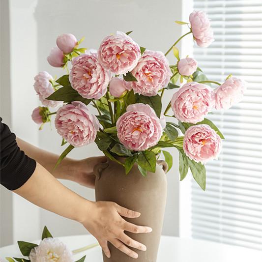 造花 牡丹 シャクヤク フラワー アートフラワー 卓上花 牡丹 ローズ アレンジメント インテリア 飾り