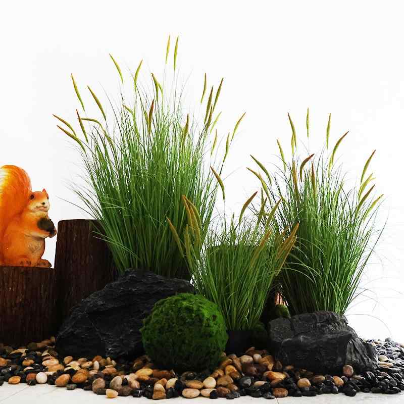 造花 蒲苇(ガマ) 金針草(キンバイソウ) ポット 60cm 90cm 120cm フェイクグリーン 観葉植物 室内 花箱 海草バスケット