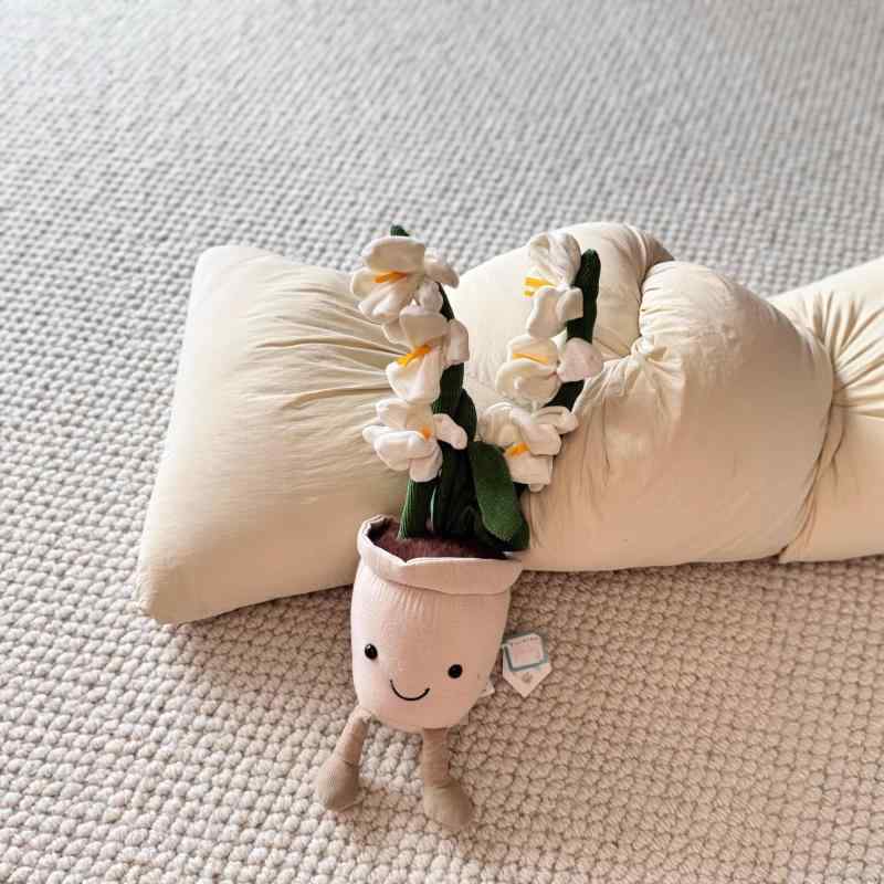 ぬいぐるみ レディース 水仙 チューリップ ヒヤシンス 造花 ドール PP綿 ぬいぐるみ ホワイト 高さ30cm 28cm