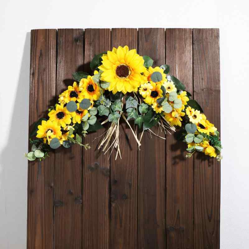 壁掛け 飾り 向日葵 ドア装飾 鏡面装飾 椅子背もたれ装飾 インテリア ドア装飾 壁装飾 ウォールデコレ..